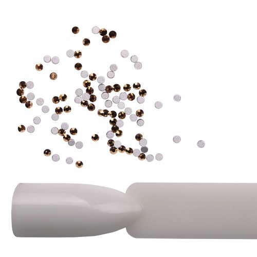 Komilfo rhinestones (pack of 100), Gold, size 3