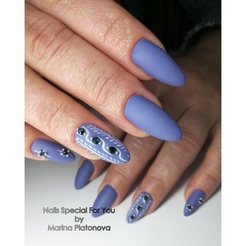 Гель-лак Komilfo Deluxe Series №D108 (светлый серо-синий, эмаль), 8 мл