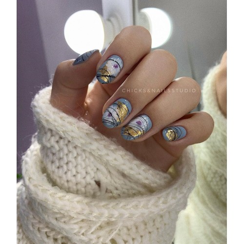 Гель-лак Komilfo Deluxe Series №D138 (серо-голубой, эмаль), 8 мл