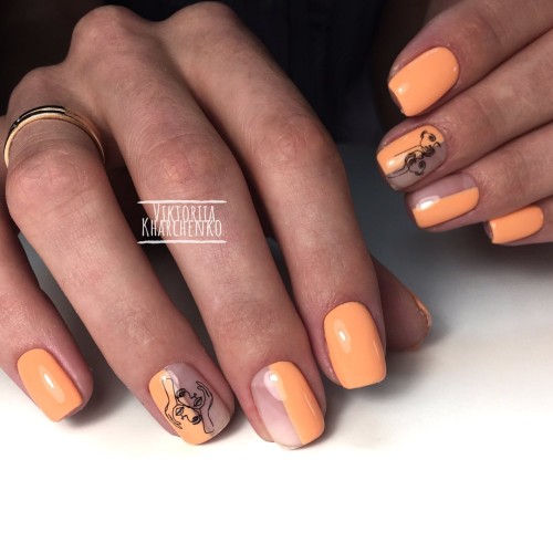 Гель-лак Komilfo Deluxe Series №D198 (насыщенный персиковый, эмаль), 8 мл