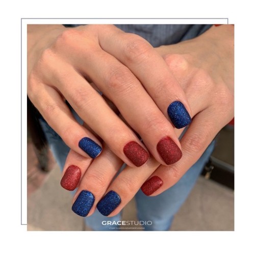 Gel Polish Komilfo DeLuxe Series G021 (blue with silver glitters), 8 ml