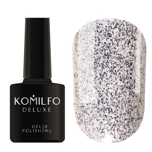 Gel Polish Komilfo DeLuxe Series G011 (white gold with glitter), 8 ml Gel Polish Komilfo DeLuxe Series G011 (white gold with glitter), 8 ml