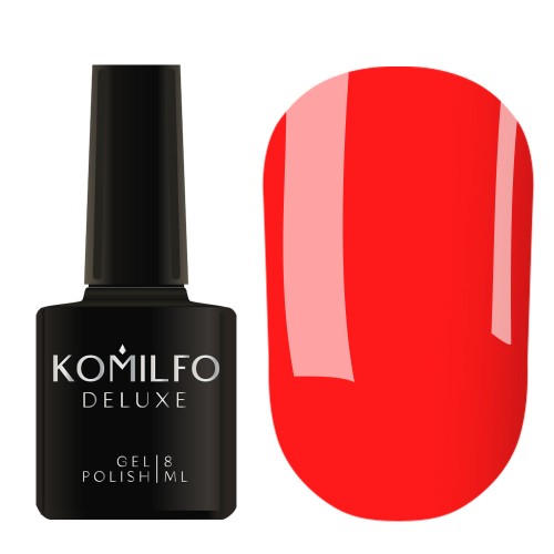 Gel Polish Komilfo DeLuxe Series N004 (bright orange, neon), 8 ml Gel Polish Komilfo DeLuxe Series N004 (bright orange, neon), 8 ml