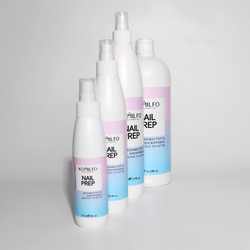 Komilfo Nail Prep – disinfectant and degreaser for nails, 125 ml