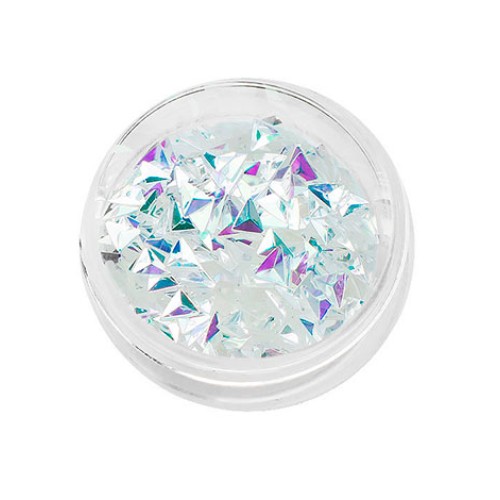 Komilfo 3D Dragon Scale №036, Triangle, Silver AB, (1 g) Komilfo 3D Dragon Scale №036, Triangle, Silver AB, (1 g)