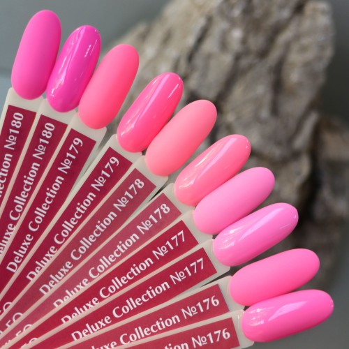 Гель-лак Komilfo Deluxe Series №D178 (розово-персиковый, неоновый, эмаль), 8 мл