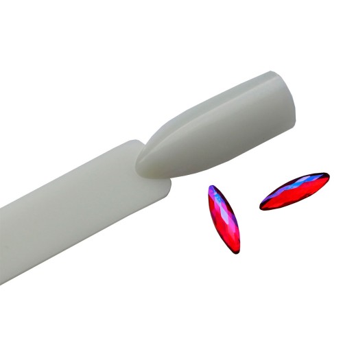 Komilfo Boat long stones (3×10 mm) Red AB, 2 pieces