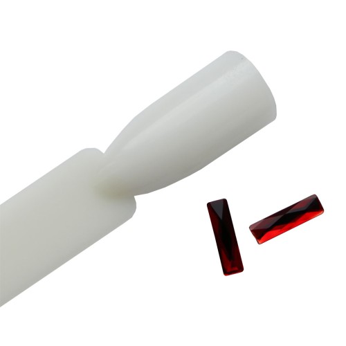Komilfo Rectangle stones long (2×9 mm) Red, 2 pieces