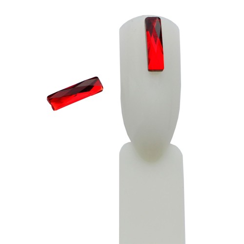 Komilfo Rectangle stones long (2×9 mm) Red, 2 pieces