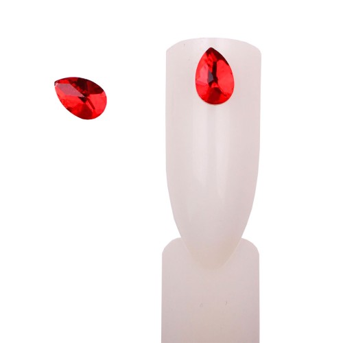 Komilfo Stones Teardrop full (4×6 mm) Red, 2 pieces