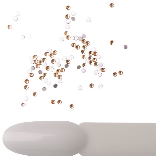 Komilfo rhinestones Gold champagne, size 4 (pack of 100)