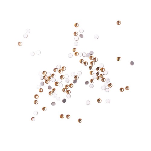 Komilfo rhinestones Gold champagne, size 4 (pack of 100)