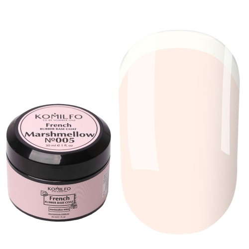 Komilfo French Rubber Base 005 Marshmellow 30 ml (without brush) Komilfo French Rubber Base 005 Marshmellow 30 ml (without brush)