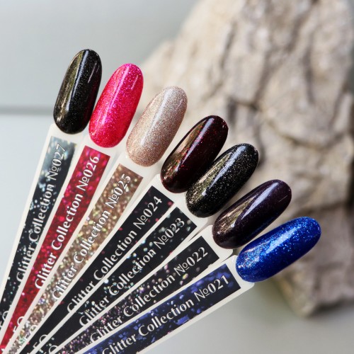 Gel Polish Komilfo DeLuxe Series G021 (blue with silver glitters), 8 ml