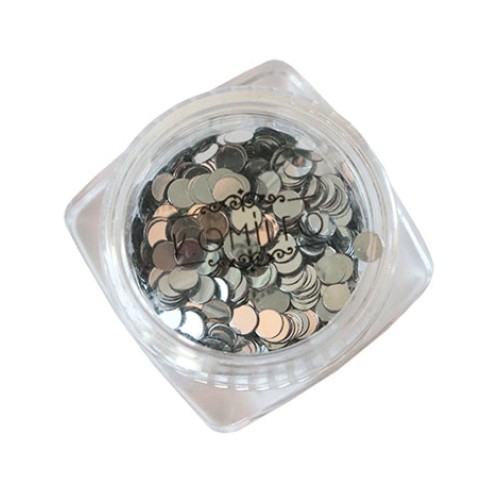 Komilfo disco design №026, silver, 3 mm, (1 g) Komilfo disco design №026, silver, 3 mm, (1 g)