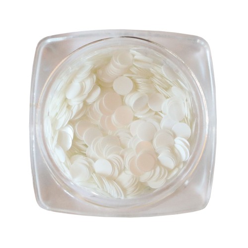 Komilfo disco design №036, white, 3 mm, (1 g)