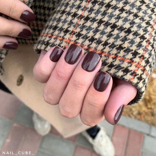 Gel Polish Komilfo Deluxe Series Dusk Collection D302 (brown eggplant, enamel), 8 ml