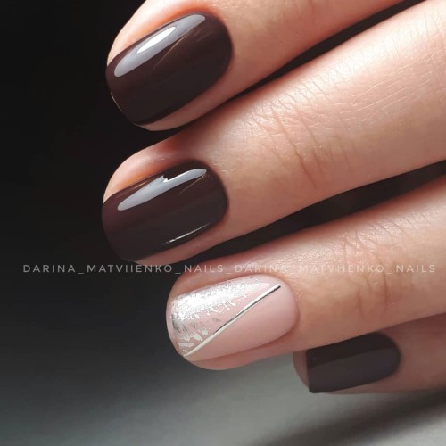 Gel Polish Komilfo Deluxe Series Dusk Collection D302 (brown eggplant, enamel), 8 ml
