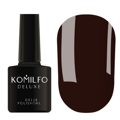 Gel Polish Komilfo Deluxe Series Dusk Collection D302 (brown eggplant, enamel), 8 ml Gel Polish Komilfo Deluxe Series Dusk Collection D302 (brown eggplant, enamel), 8 ml