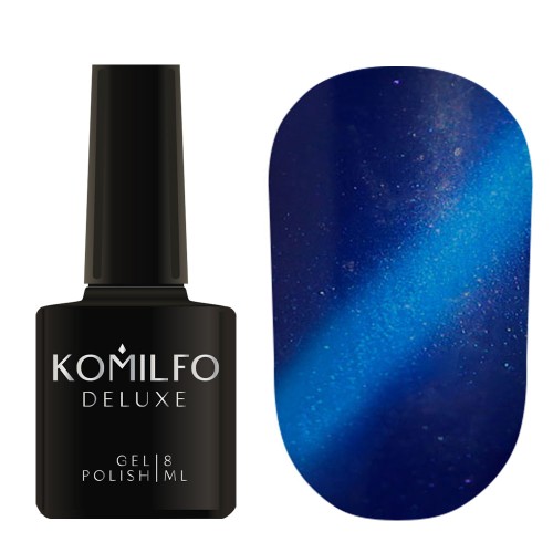 Gel Polish Komilfo Fantasy Cat’s Eye 109 (blue, magnetic), 8 ml Gel Polish Komilfo Fantasy Cat’s Eye 109 (blue, magnetic), 8 ml
