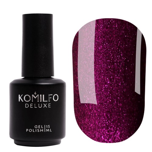 Gel Polish Komilfo Deluxe Series D094 (bright plum with shimmer), 15 ml Gel Polish Komilfo Deluxe Series D094 (bright plum with shimmer), 15 ml