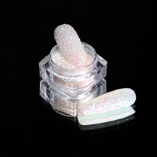 Komilfo photochromic spangles 003, size 0.4 mm, (milky/violet photochrome) 2.5 g