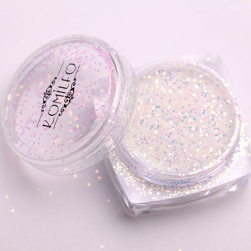 Komilfo photochromic spangles 003, size 0.4 mm, (milky/violet photochrome) 2.5 g