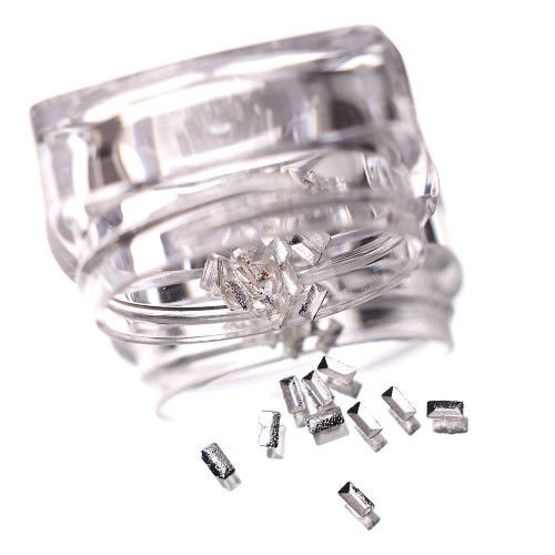 Komilfo texture rivets small rectangle 1.5*3 mm, silver, 50 pcs