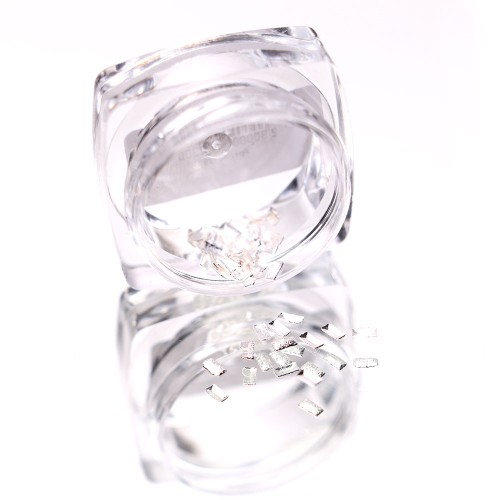 Komilfo texture rivets small rectangle 1.5*3 mm, silver, 50 pcs