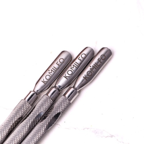 Komilfo pusher S for manicure and pedicure with a hatchet in a dichroic case