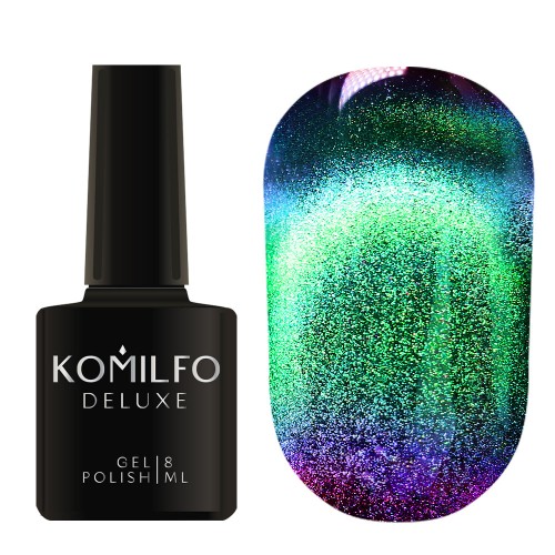 Gel Polish Komilfo 9D Cat’s eye 005 (emerald-wine, magnetic), 8 ml Gel Polish Komilfo 9D Cat’s eye 005 (emerald-wine, magnetic), 8 ml