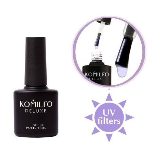 Komilfo No Wipe Rubber Top – top for gel varnish without a sticky layer with UV filters, 8 ml Komilfo No Wipe Rubber Top – top for gel varnish without a sticky layer with UV filters, 8 ml