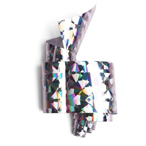 Foil for design, silver cones, hologram