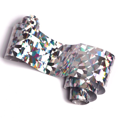 Foil for design, silver cones, hologram