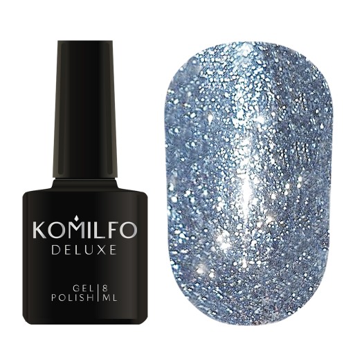 Komilfo Liquid Glam Gel LGG010 (silver blue), 8 ml Komilfo Liquid Glam Gel LGG010 (silver blue), 8 ml