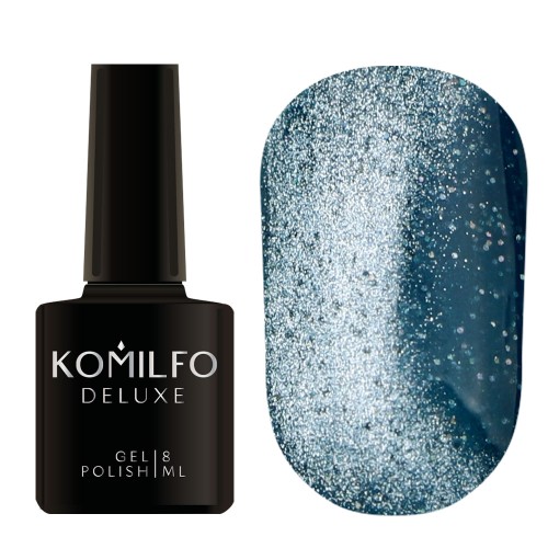 Gel polish Komilfo Fairytale Cat Eye 005 (pale blue, magnetic, reflective), 8 ml Gel polish Komilfo Fairytale Cat Eye 005 (pale blue, magnetic, reflective), 8 ml