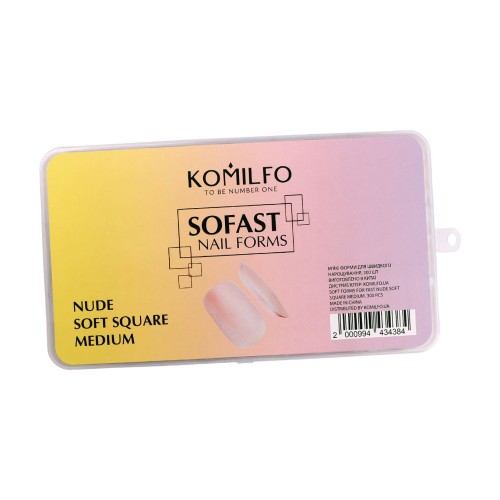 Komilfo SoFast Nail Forms Nude Soft Square Medium, 300 pcs Komilfo SoFast Nail Forms Nude Soft Square Medium, 300 pcs