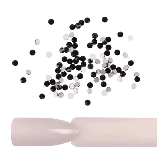 Komilfo rhinestones Jet Black, size 6 (pack of 100)