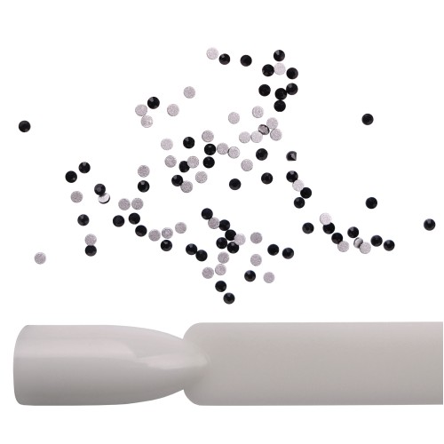 Komilfo rhinestones (pack of 100), Jet Black, size 3