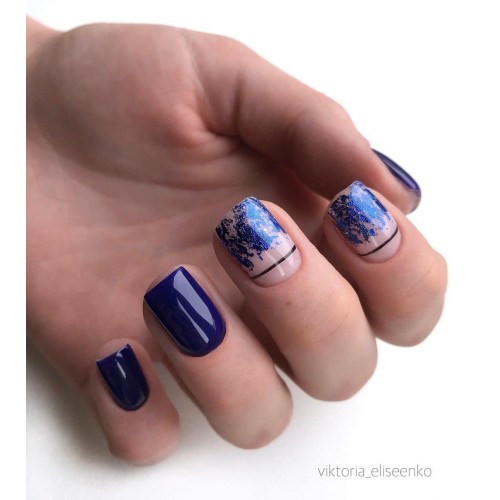 Гель-лак Komilfo Deluxe Series №D129 (приглушенный темно-синий, эмаль), 8 мл