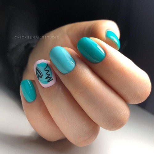 Гель-лак Komilfo Deluxe Series №D149 (зелено-бирюзовый, эмаль), 8 мл