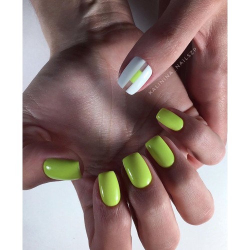 Гель-лак Komilfo Deluxe Series №D263 (насыщенный кислотно-желтый, эмаль), 8 мл