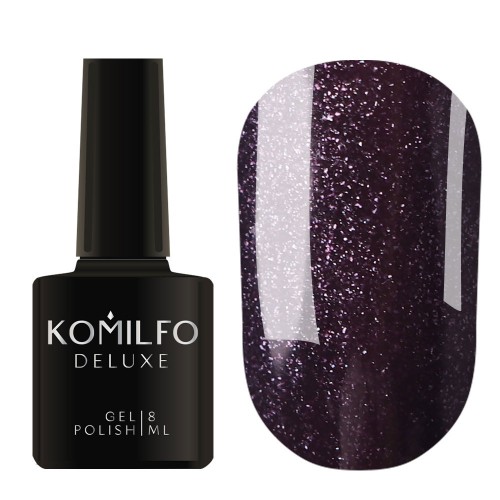 Gel polish Komilfo DeLuxe Series G022 (dark purple with micro-shine), 8 ml Gel polish Komilfo DeLuxe Series G022 (dark purple with micro-shine), 8 ml