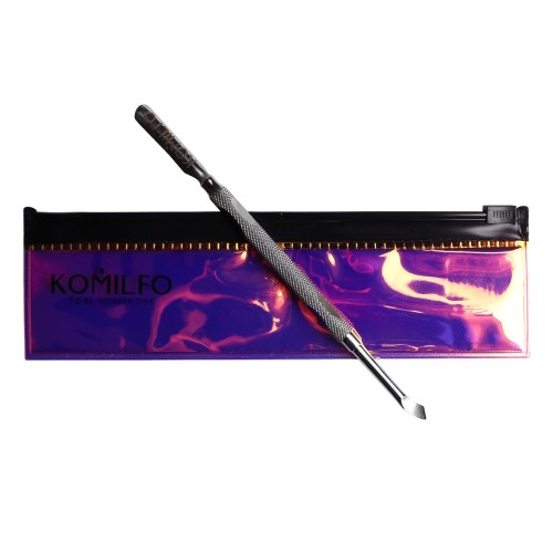 Komilfo pusher M for manicure and pedicure with a curette in a dichroic case Komilfo pusher M for manicure and pedicure with a curette in a dichroic case