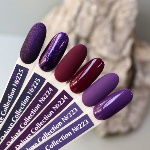 Гель-лак Komilfo Deluxe Series №D223 (сливово-фиолетовый, эмаль), 8 мл