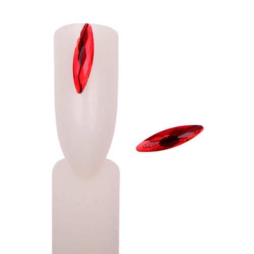 Komilfo Stones Boat long (3×10 mm) Red, 2 pieces