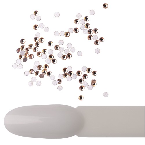 Komilfo rhinestones (pack of 100) Gold champagne, size 5