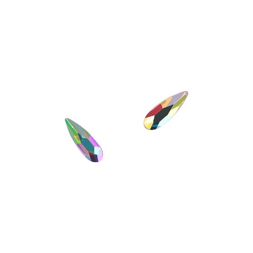 Komilfo Teardrop mini stones (2×6 mm) Crystal AB, 2 pieces