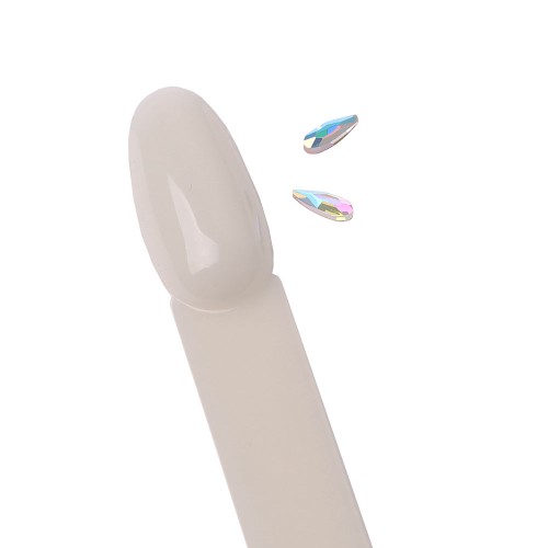 Komilfo Teardrop mini stones (2×6 mm) Crystal AB, 2 pieces