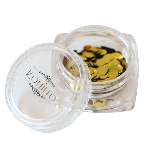 Komilfo disco design №027, gold, 3 mm, (1 g)